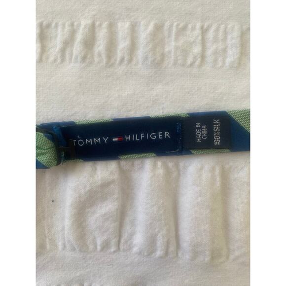 Tommy Hilfiger New Striped Adjustable Bowtie 100%‎ Silk Necktie - Picture 5 of 5